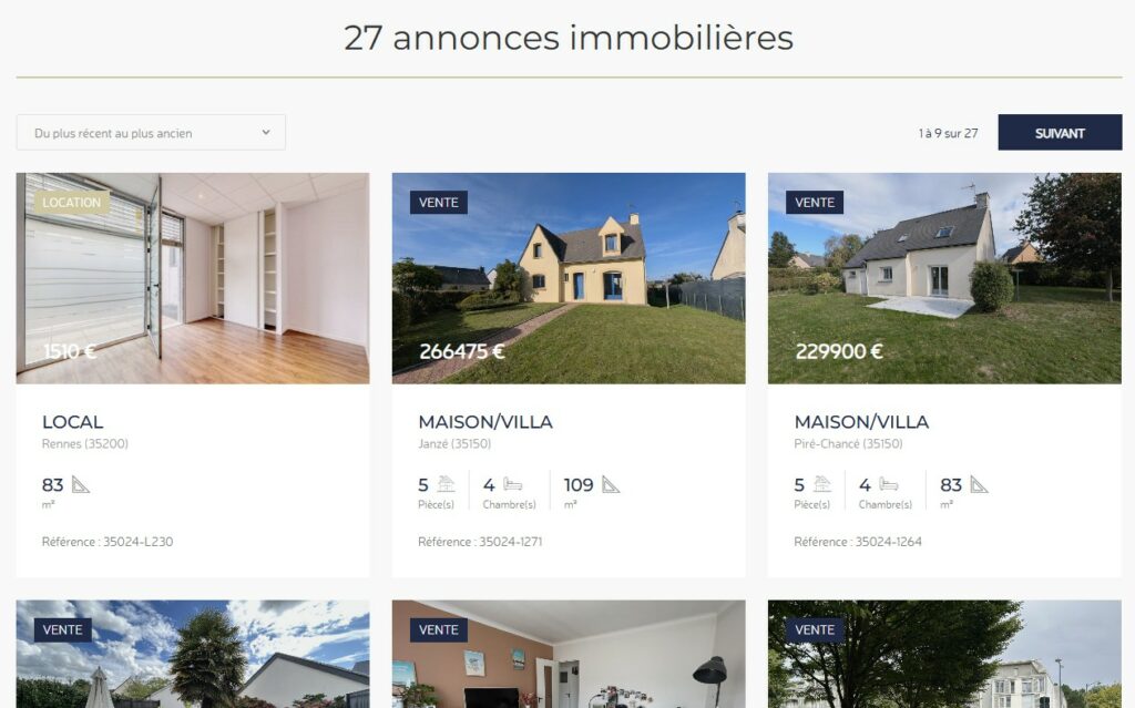 Annonces immobilières par YL Solutions Web